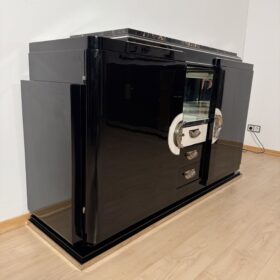 Art Deco Sideboard, Black Lacquer, Paris circa 1930