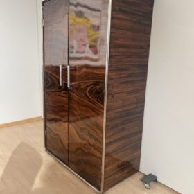 Bauhaus Armoire, Palisander Optic, Steeltube and Chrome, Germany circa 1930