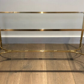 Neoclassical Style Brass Coffee Table by Maison Jansen