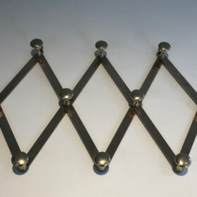 Brass Accordion Wall Coat Rack