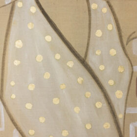 Painted Canvas Representing an Elegant Woman from the 1950s, Contemporary