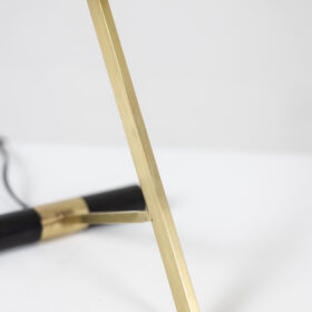 Louis Kalff Desk Lamp in Perforated Metal and Brass