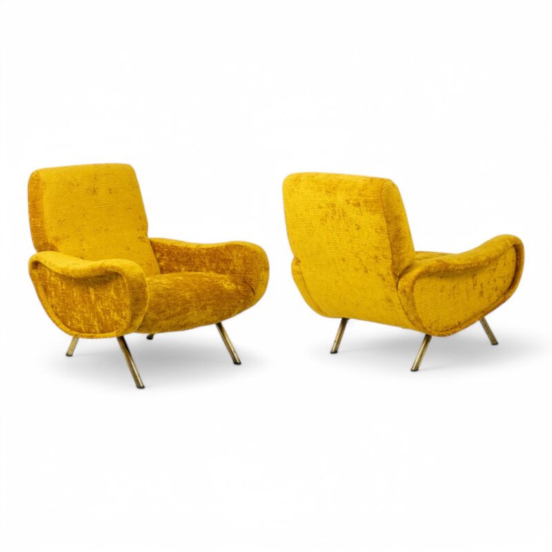 Marco Zanuso Brass Armchairs - Styylish