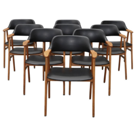 Set of 10 Carl-Ewert Ekström Dining Chairs, Sweden 1960s