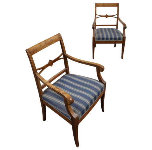 Pair of Swedish Biedermeier Carver Chairs- Styylish