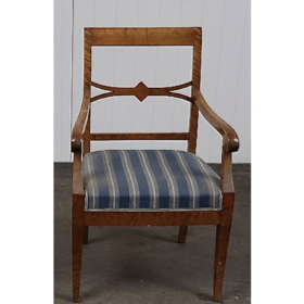 Pair of Swedish Biedermeier Carver Chairs, 19th C.