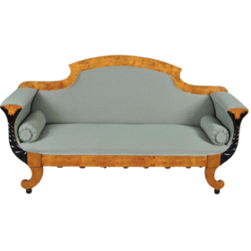 Swedish Biedermeier Sofa Honey Color, 3 Seat, 1800's