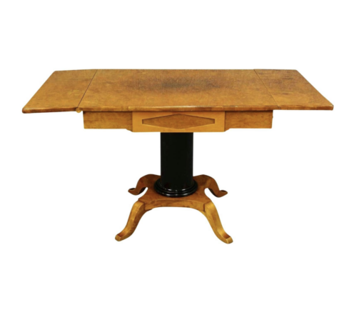 Swedish Biedermeier Pedestal Drop-Leaf Table- Styylish