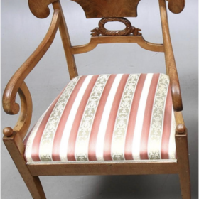 Antique Swedish Biedermeier Carver Chairs, 19th C.