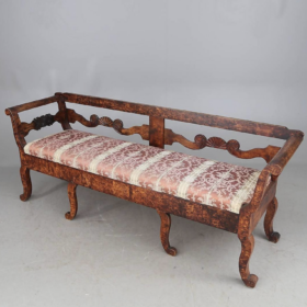 Swedish Biedermeier Settle Sofa late 1800s