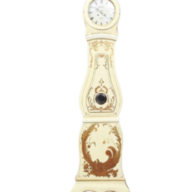 1818 Swedish Mora Clock Off White Bronze