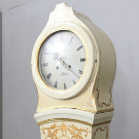 1818 Swedish Mora Clock Off White Bronze