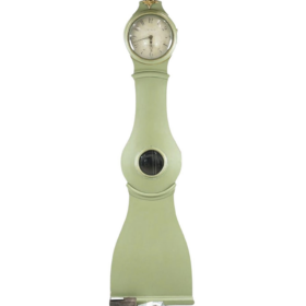 Swedish Antique Mora Clock, Green Early 1800s