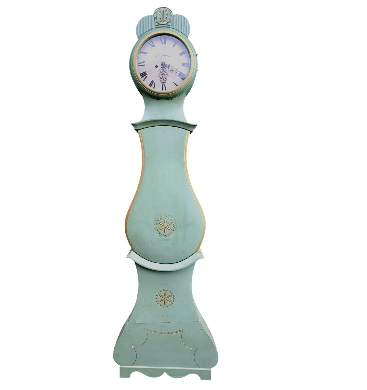 Antique Swedish Mora Clock in Green- Styylish