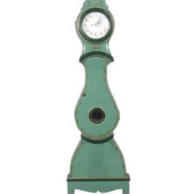 Early 1800s Swedish Mora Clock, Green