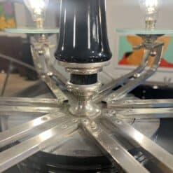 Art Deco Chandelier, Black Lacquer, France circa 1930 - Image 12