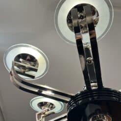 Art Deco Chandelier, Black Lacquer, France circa 1930 - Image 6