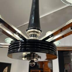 Art Deco Chandelier, Black Lacquer, France circa 1930 - Image 7