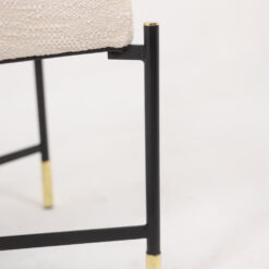 White Lacquered Metal Benches - Frame Right - Styylish