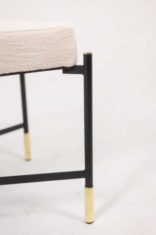 White Lacquered Metal Benches - Frame Right - Styylish