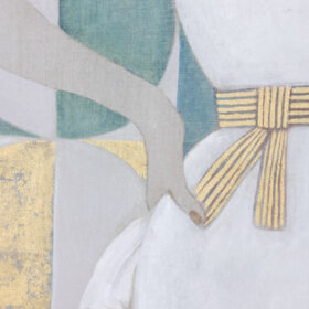 1950s Elegant Lady Portrait on Canvas, Contemporary Art