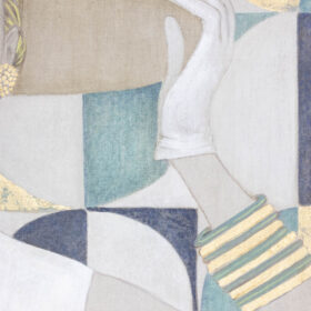 1950s Elegant Lady Portrait on Canvas, Contemporary Art