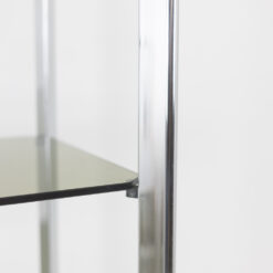 Smoked Glass Shelves - Metal Frame Detail - Styylish
