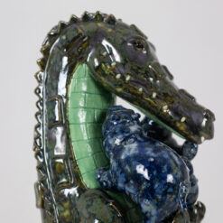 Crocodile Hippos Sculpture - Top Detail - Styylish