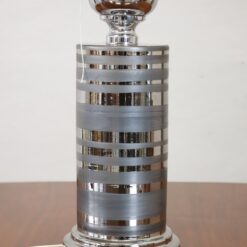 Chromed Metal Table Lamp - Chrome Lines - Styylish