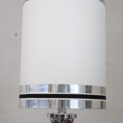 Chromed Metal Table Lamp - White Shade - Styylish