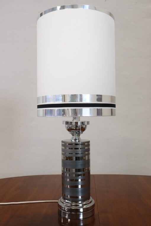 Chromed Metal Table Lamp - Base and Shade - Styylish