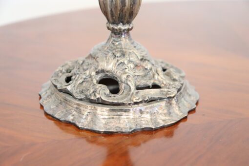 Italian Silver Candlesticks - Base Metal Detail - Styylish