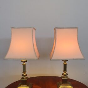 Italian Pair of Golden Bedside Lamps, 1970s