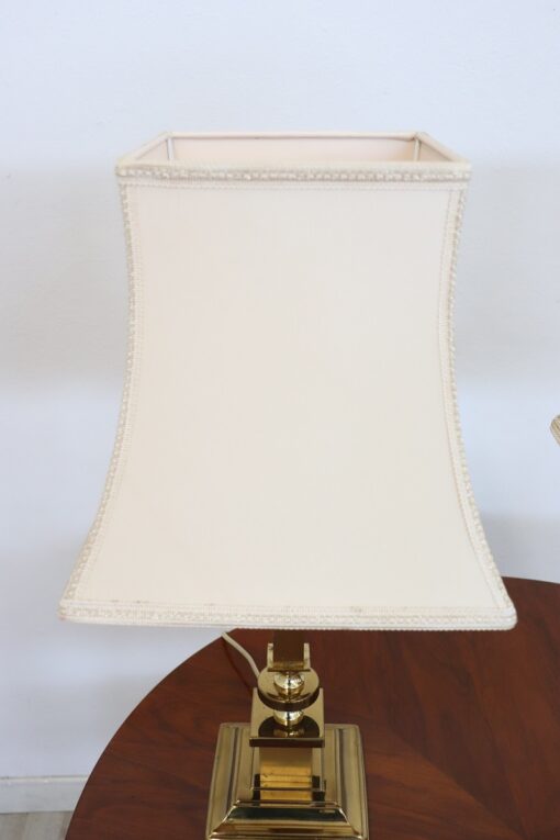 Golden Bedside Lamps - White Shade Detail - Styylish
