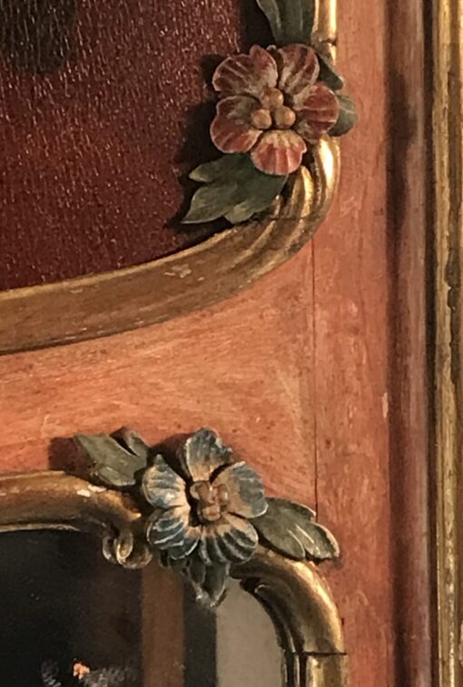 Pair of Baroque Style Pier Mirrors - flowers - Styylish