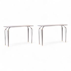 Pair of “R. Dubois” Model Console Tables – Artisan Craftsmanship