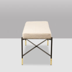 White Lacquered Metal Benches - Side Profile - Styylish