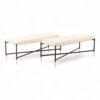 White Lacquered Metal Benches - Styylish