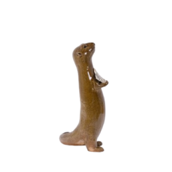Stoneware Otter Sculpture - Side Profile - Styylish