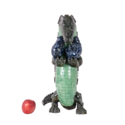Crocodile Hippos Sculpture - Front Detail - Styylish