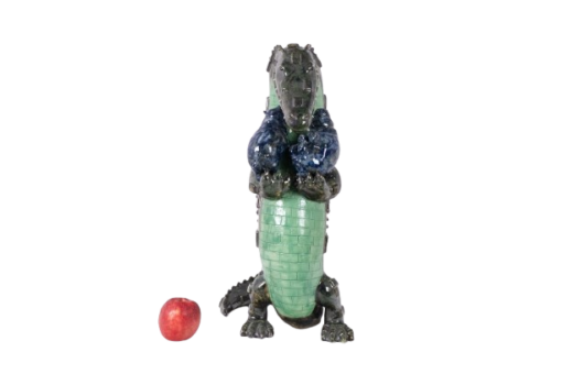 Crocodile Hippos Sculpture - Front Detail - Styylish