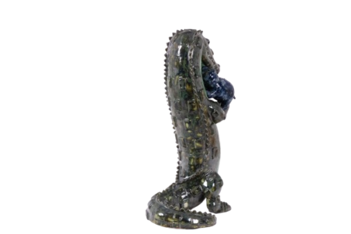 Crocodile Hippos Sculpture - Back Detail - Styylish