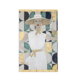 1950s Elegant Lady Portrait on Canvas, Contemporary Art