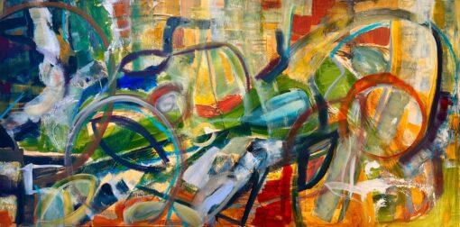 Joyful Modern Abstract Painting, "Afternoon at the Circus" - Image 2