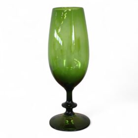 Italian Art Glass Green Vase, Circa 1960s