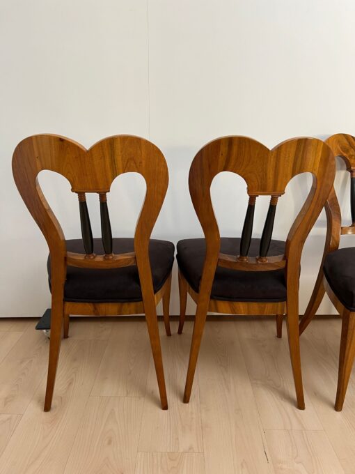 Set of 4 Biedermeier Balloon Chairs - backs - Styylish