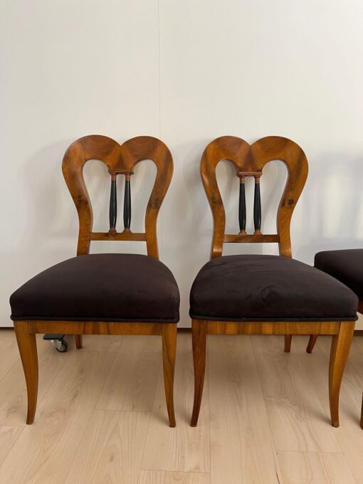 Set of 4 Biedermeier Balloon Chairs - fronts - Styylish
