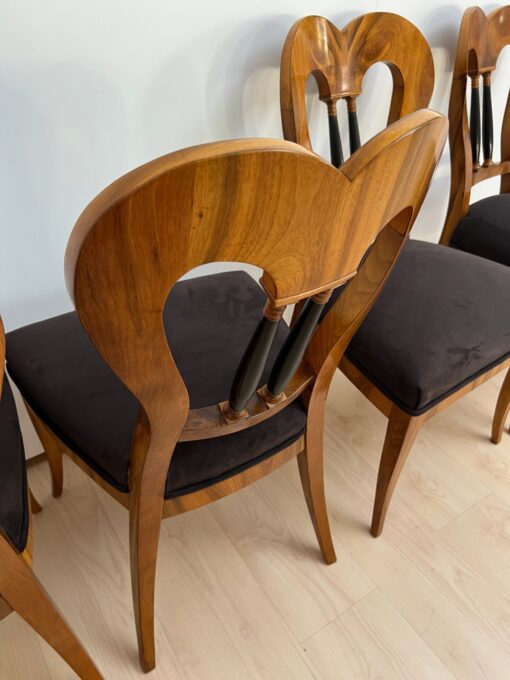 Set of 4 Biedermeier Balloon Chairs - closeup back - Styylish