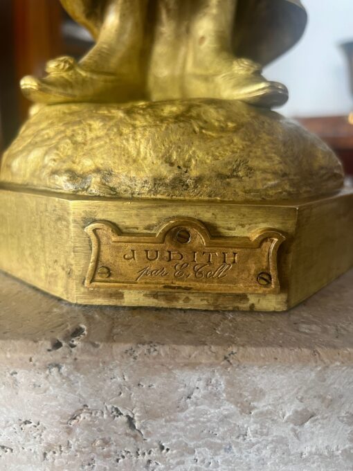 Jugendstil Bronze Judith Sculpture - Base - Styylish