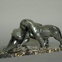 Art Deco Panther Sculpture - Front Profiles - Styylish